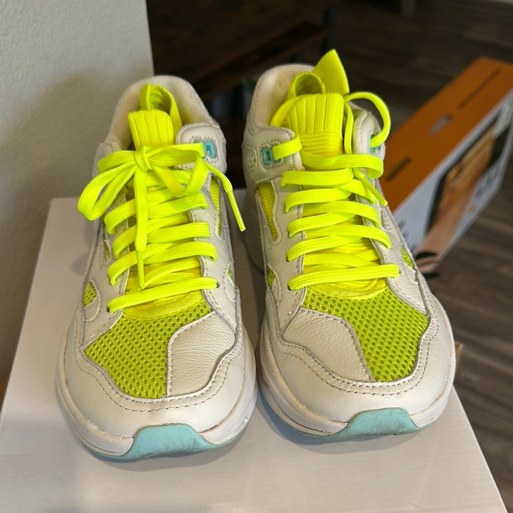 Nike Neon Yellow and White Sneakers